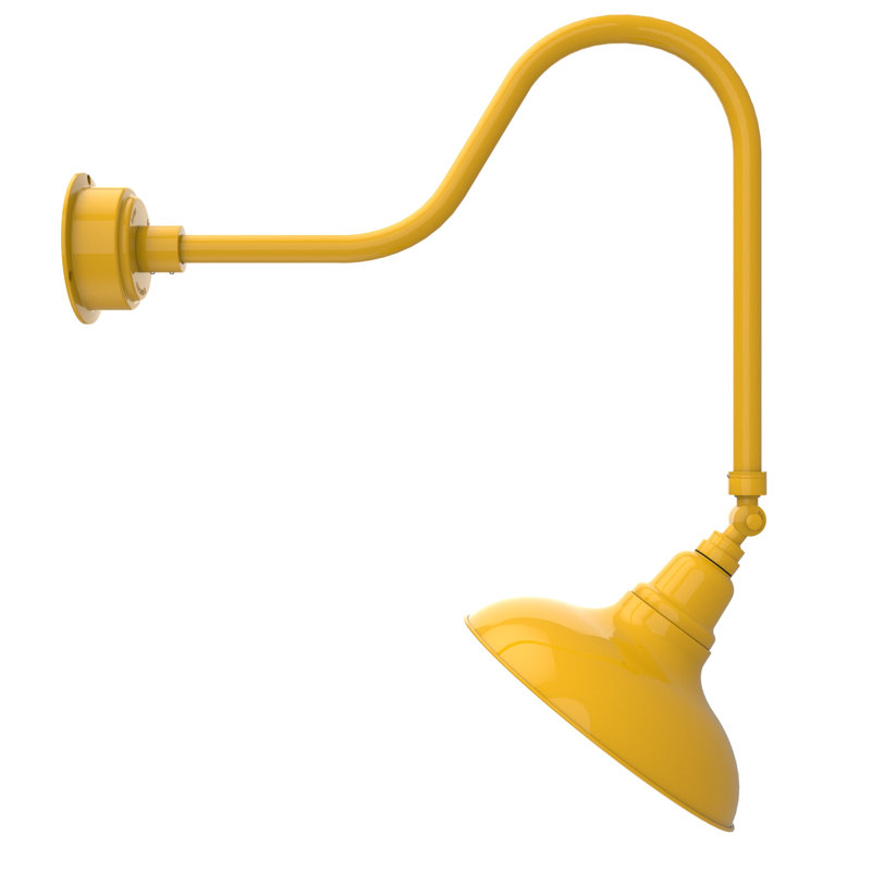 Luminaire de grange d'extérieur à DEL Adesh, Jaune