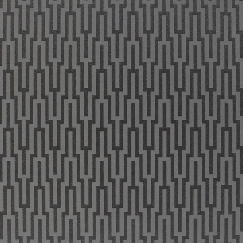 Metropolitan Fret Wallpaper, Black Pearl