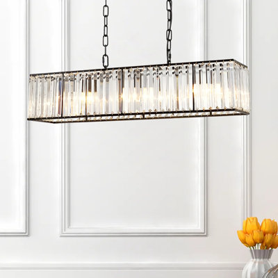 Luminaire suspendu rectangulaire 6 lumières Lathierio