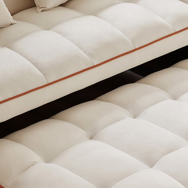Causeuse convertible 3-en-1 avec dossier réglable, charge USB et tissu en velours de qualité supérieure pour une vie moderne