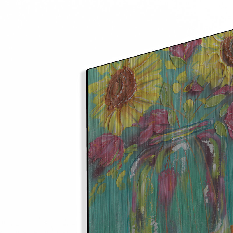 «Mason Jar Flowers» par Estelle Grengs, H 12 po x l 12 po 