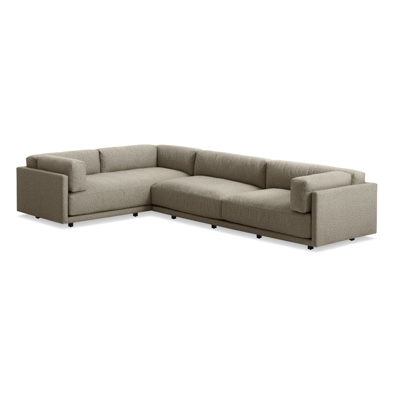 Sunday Sectional, Right Hand Facing, Sanford Black Crossweave