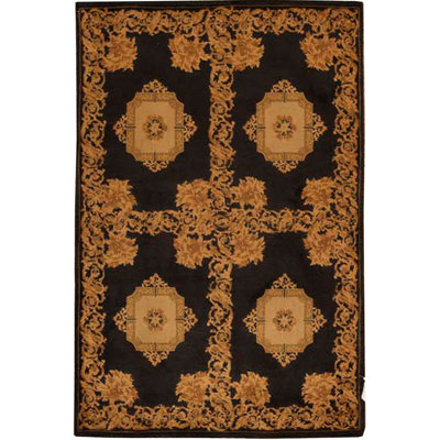 Hand-Knotted High-Quality Black Area Rug