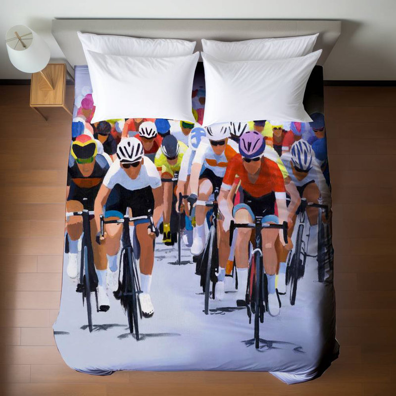Housse de couette Cycling concurrence | Literie de décoration de salon