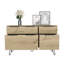 Commode double Augusta, plateau supérieur, pieds en épingle à cheveux, quatre tiroirs