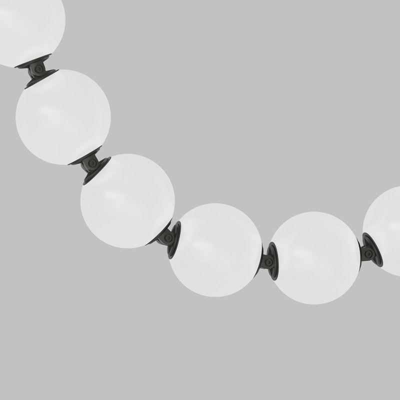 Perle 1 - Light LED Chandelier, 2700K, 115.1" H x 2.8" W x 2.8" D, Black