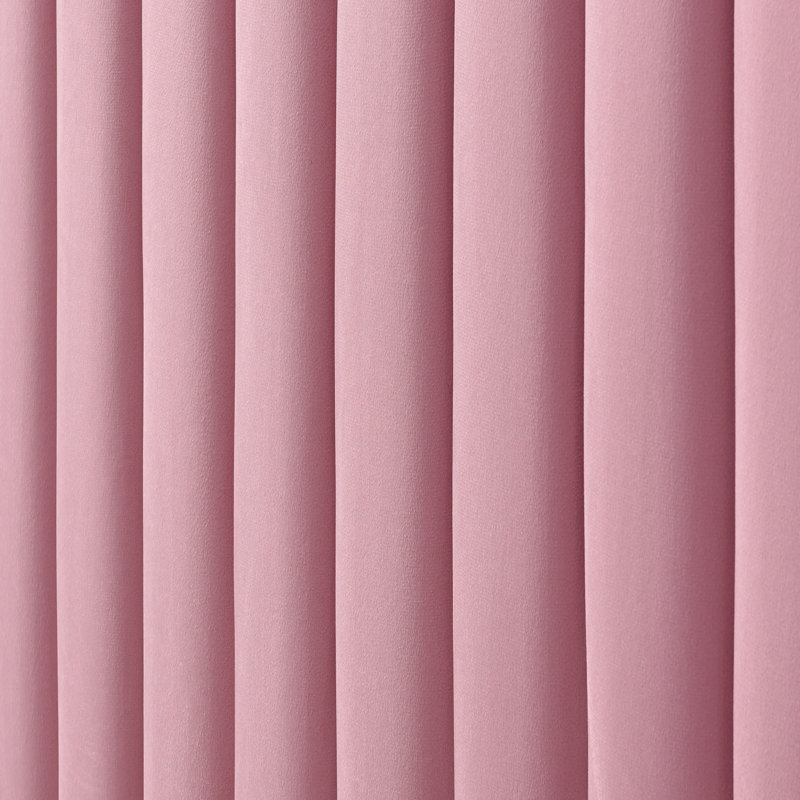 Lit plateforme en velours Kaydence, Rose, Grand lit