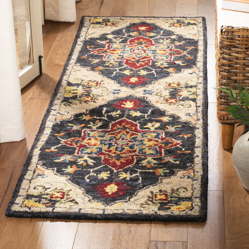 Portis Hand Tufted Wool Oriental Rug, Runner 2'3" X 7'