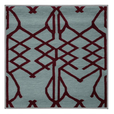 Machine Washable Trellis Gray Area Rug