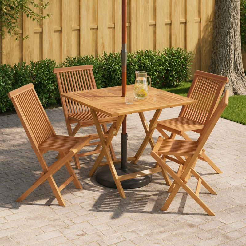 Solid Wood Patio Dining Set Table,, 4