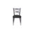 2 Pack Clear Coated "X" Back Metal Restaurant Chair-546156129