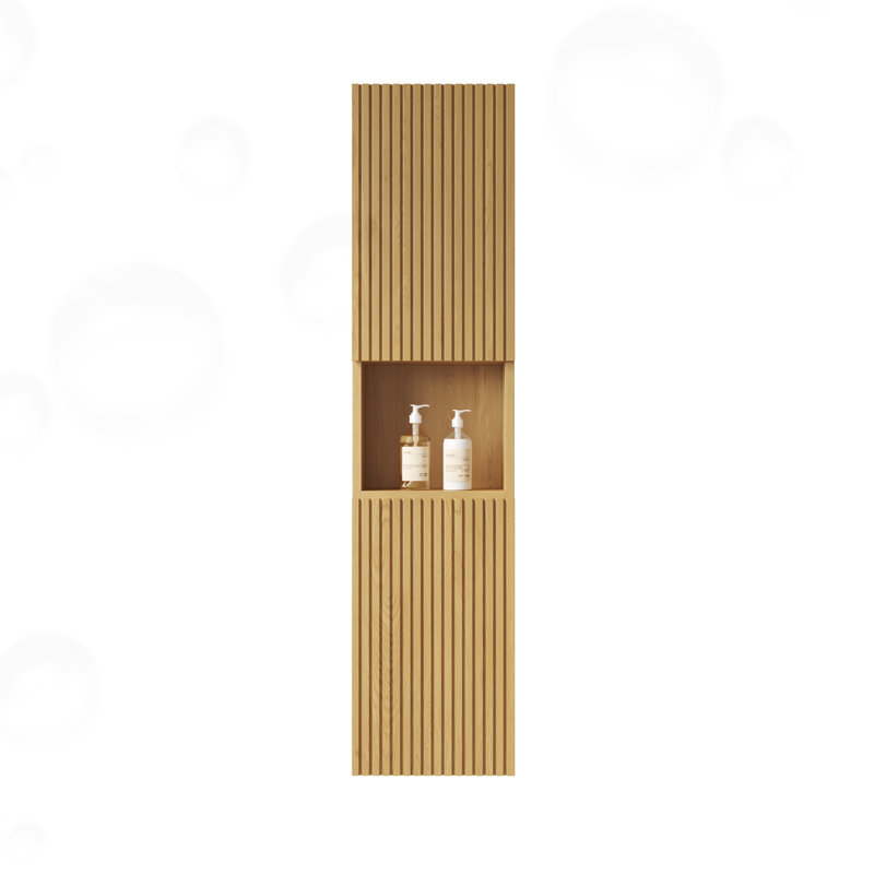 Armoire de salle de bain murale avec portes et tablettes