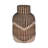 Keianna Vase Rattan Chevron Pattern 13" Multicolor Brown Black Ivory for Home Office Bedroom Living Room Decor