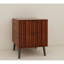 Armoire de chevet moderne à 2 tiroirs avec tiroirs faciles d'accès, bois d'ingénierie, grande table de chevet avec rangement pour la chambre à coucher, brun café, indispensable