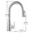 Topcraft Stainless Steel Single Handle Pull-Down Sprayer Kitchen Sink Faucet with 360° Swivel Spout-88766090