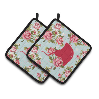 Caroline's Treasures Stingray Floral Polyester Potholder
