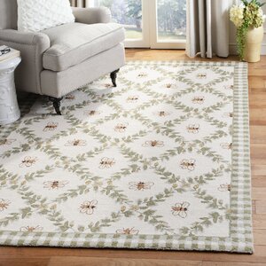 Elara Floral Handmade Wool Area Rug