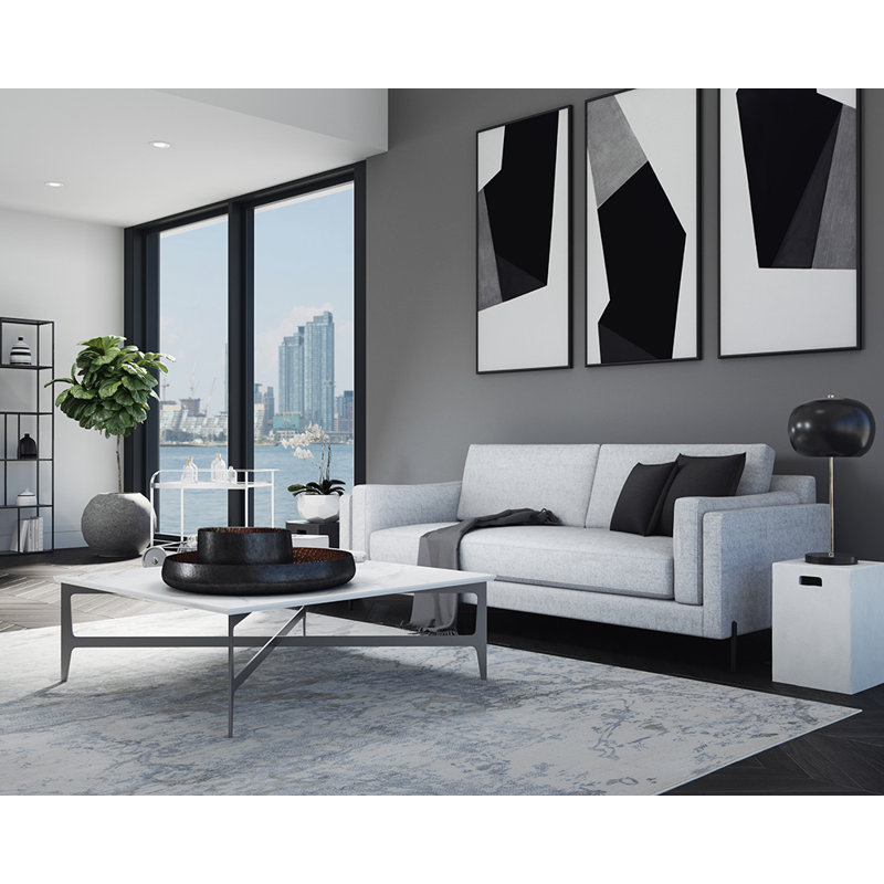 Adelais Area Rug in Gray, Rectangle 9' x 12'