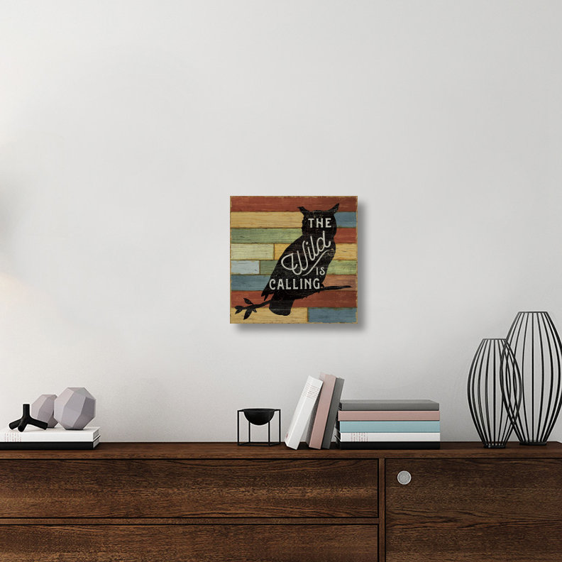 « iii », impression sur toile tendue Lake Lodge, H 18 po x l 18 po x P 1,5 po, Toile avec cadre noir, Pas de tapis