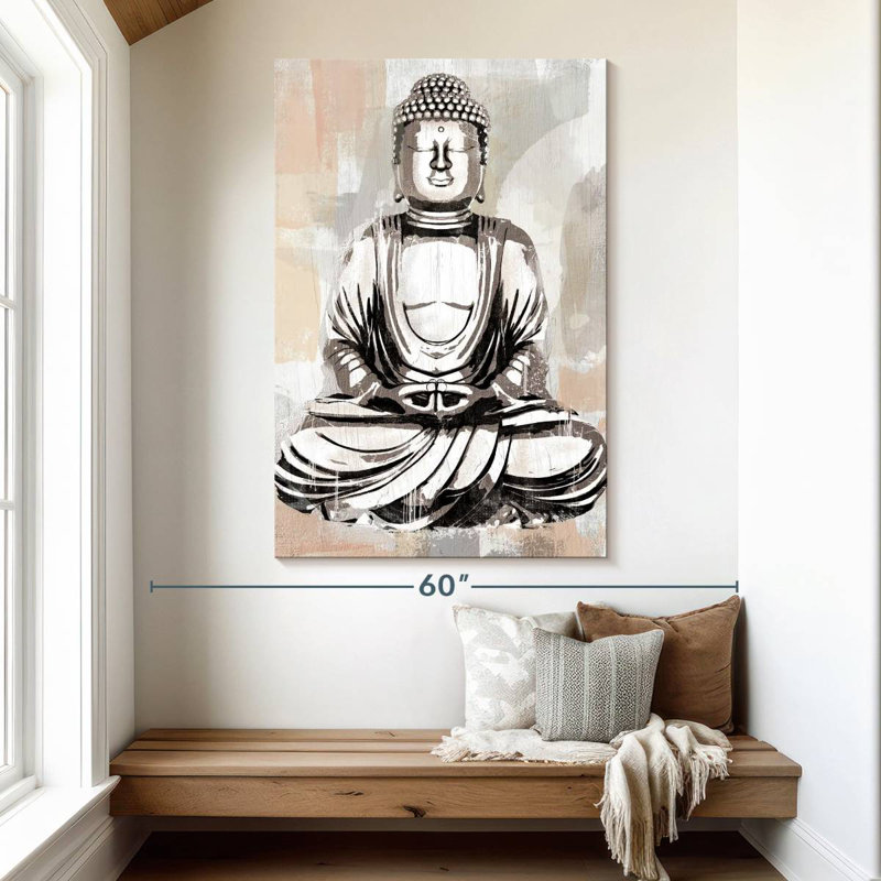 Adella Silver Buddha, 51" H x 34" W
