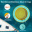 8 Ft Round Inflatable Floating Dock Hammock With Carrying Bag & Detachable Ladder, Yellow And Bright Mint Green