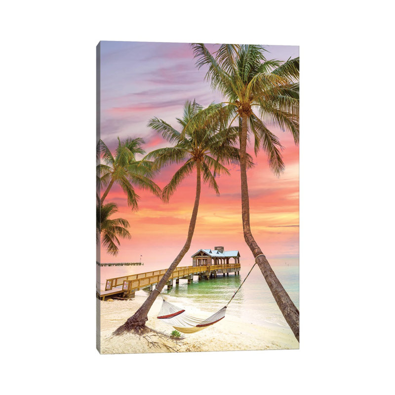 Relaxing Tropical Sunrise, Key West Florida - impression sur toile tendue, H 40 po x l 26 po x P 1,5 po