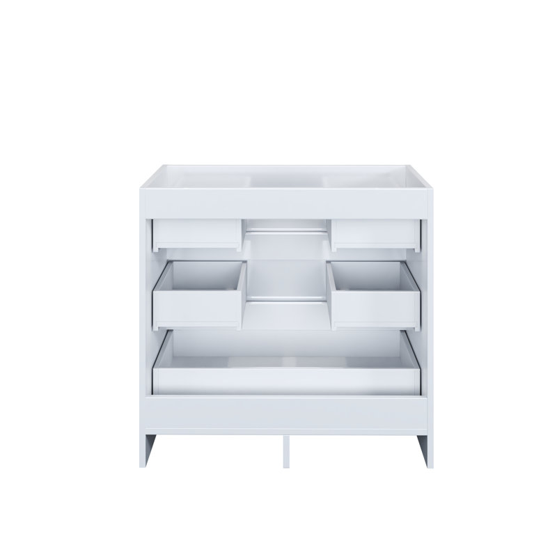 Pepper 35.25'' Single Bathroom Vanity Base Only, Glossy White
