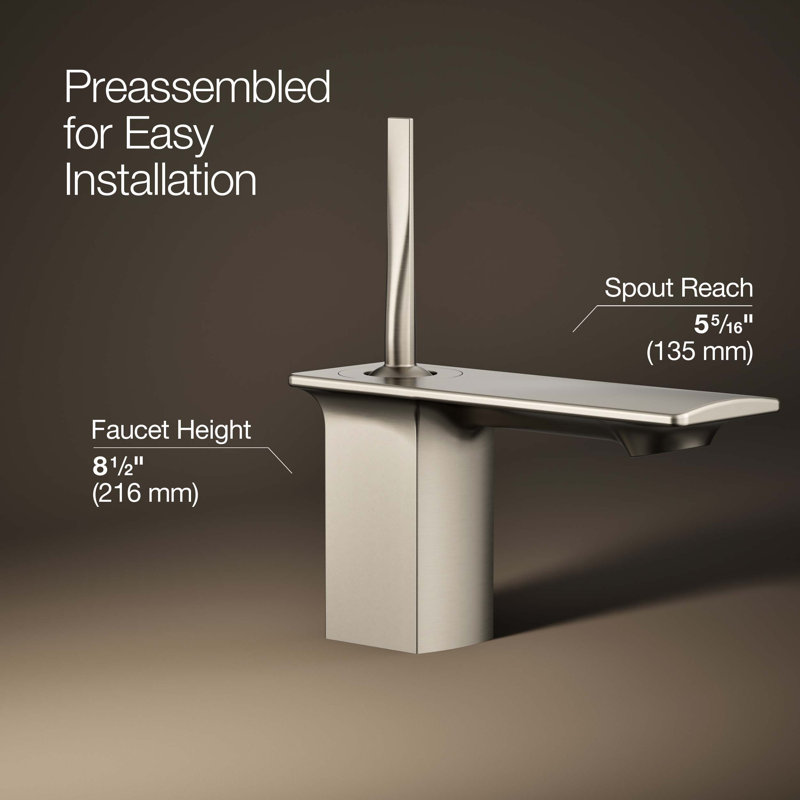 Stance Single-Hole Bathroom Sink Faucet, Vibrant Brushed Nickel