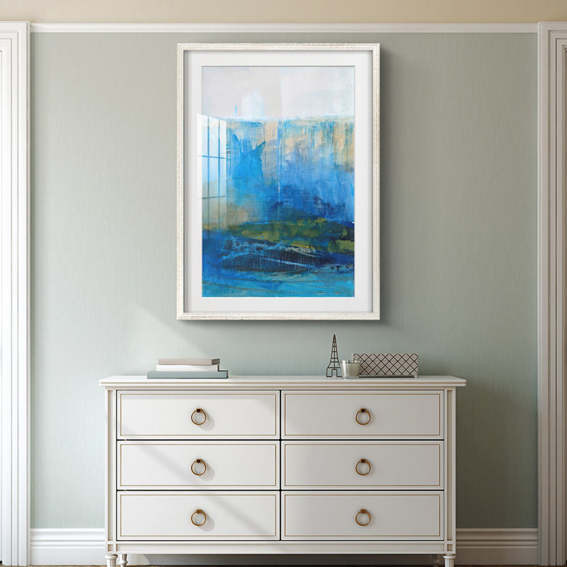 Bay Walk II -Framed Print, 28.5" H x 20.5" W, White