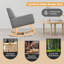 Chaise berçante rembourrée avec base en bois massif