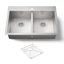 Vault™ Double Bowl Kitchen Sink with Single Faucet Hole