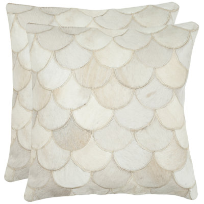 Geometric Feather Throw Pillow