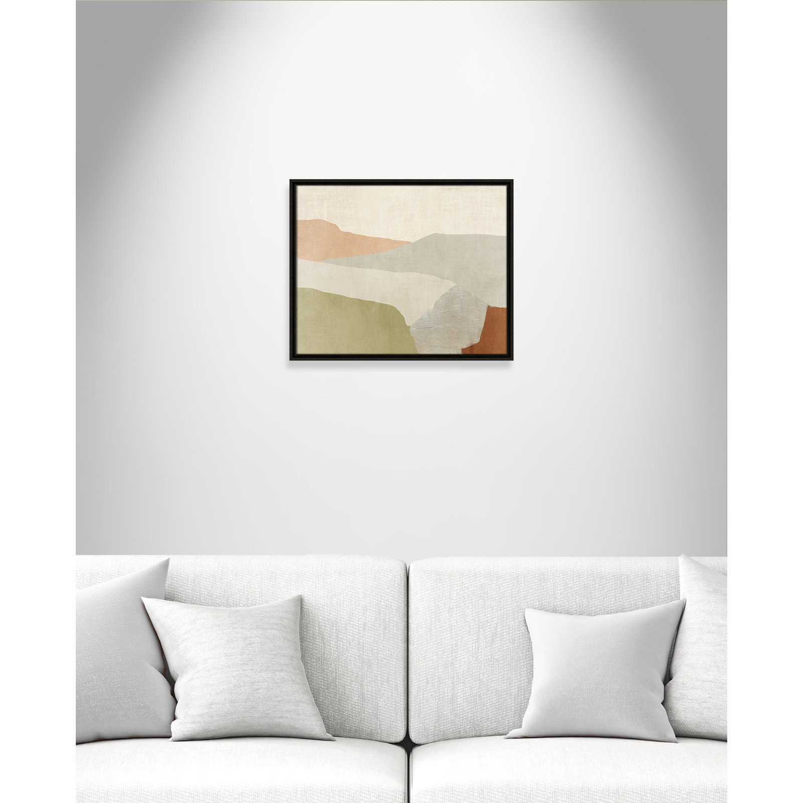 Elspeth "Pastel Views" Painting, 17.5" H x 21.5" W, Espresso
