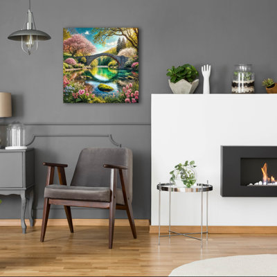  «Round Bridge - Magical Place» par Rey Klimt, art mural en verre acrylique