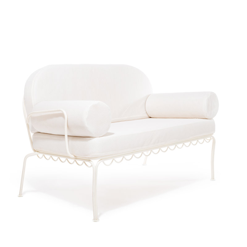 AL FRESCO LOVE SEAT - ANTIQUE WHITE, White