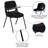 Padded Ergonomic Shell Chair with Right Handed Flip-Up Tablet Arm