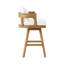 Tabouret de bar rotatif extérieur Kempson, toile Sunbrella teck naturel FSC-110139476
