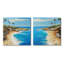 «Stupell Industries Beach Cove Landscape», ensemble de 2 toiles murales par Liz Jardine-91310800