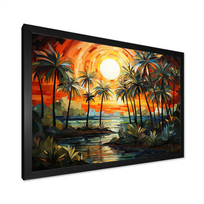 «Orange Palm Trees Mosaic» - impression