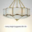 Abat-jour lustre rétro, abat-jour plafonnier encastré rétro 4 lumières, abat-jour luminaire suspendu doré pour couloir de chambre à manger de style campagnard