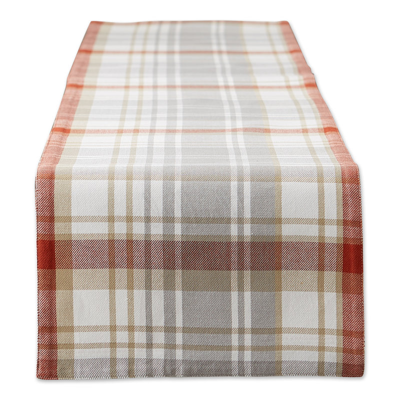 Alcova Plaid 100% Cotton Thanksgiving Table Runner, 72" x 14"