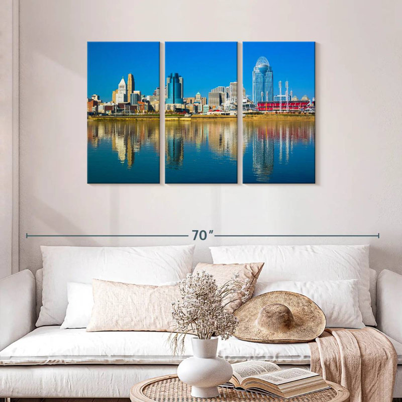 Nicci Cincinnati Riverfront, 28" H x 45" W