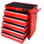 Armoire à outils 5 tiroirs rouge verrouillable et verrouillable pour le garage-1615558796