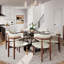 Table de salle à manger moderne pour 4-6 personnes avec plateau en verre trempé, base en acier au carbone pré-assemblée-797295543-797295498-797295496