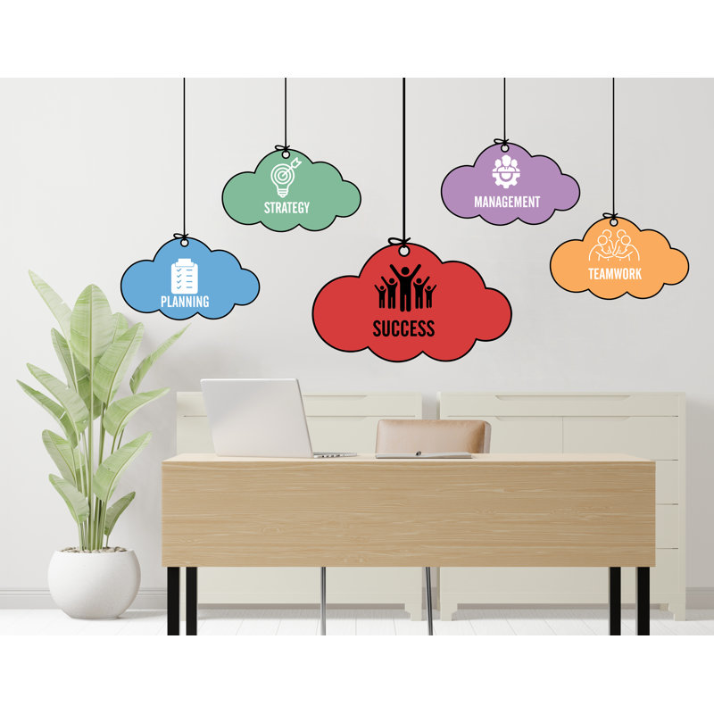 Succès, décalcomanie murale, travail d'équipe, décoration murale, gestion, idée de travail d'équipe, 33 x 65 pouces