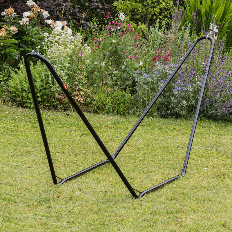 Harbor Housewares-Garden Spreader Bar Hammock, Navy Blue/Grey
