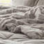 Mini-édredon 3 pièces gris en fausse fourrure unie, fourrure élégante, lavable séparément