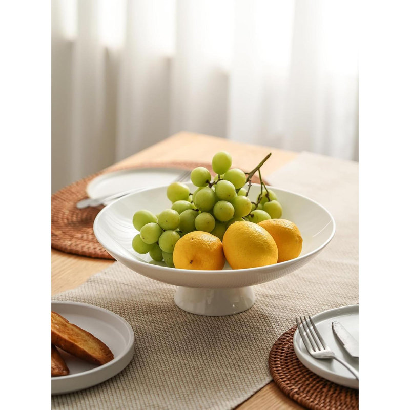 Bol à fruits pour comptoir de cuisine Bols décoratifs pour la maison Bol à fruits en céramique, Blanc
