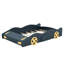 Lit plateforme pour voiture de course double avec rangement - Bleu foncé et bois massif + roues pour plus de confort-290931025