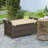 27 Gallon Patio Wicker Storage Bench, Outdoor PE Rattan Patio Furniture, 2-In-1 Large Capacity Rectangle Garden Storage Box With Handles And Cushion, Cream White
